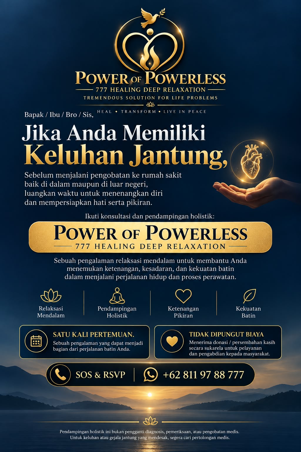 Flyer Resmi Power of Powerless 777 Healing